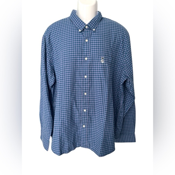 Crown & Ivy Blue Casual Button Down Shirt - Picture 1 of 9